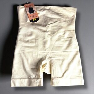 Shapermint Cream High-Waisted Shaper Boyshort‎ Size M New w/Tag Shapewear